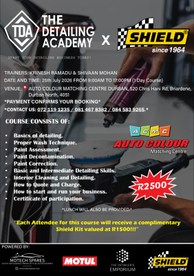 The Detailing Academy - Durban 25th July 2026
