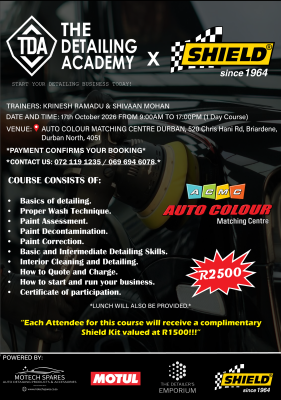 The Detailing Academy - Durban 17th October 2026