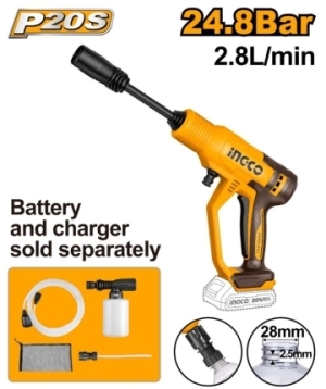 INGCO 20V Cordless Lithium-Ion Pressure Washer