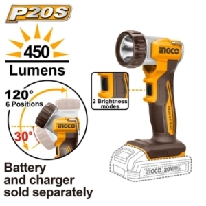 INGCO 20V Cordless Work Lamp 450 Lumens